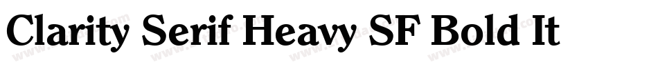 Clarity Serif Heavy SF Bold Italic字体转换
